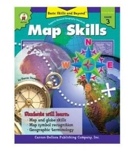 A book cover with a map of the world