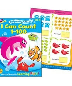 A book with pictures of fish and numbers.