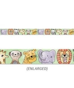 A close up of a strip of paper with animals