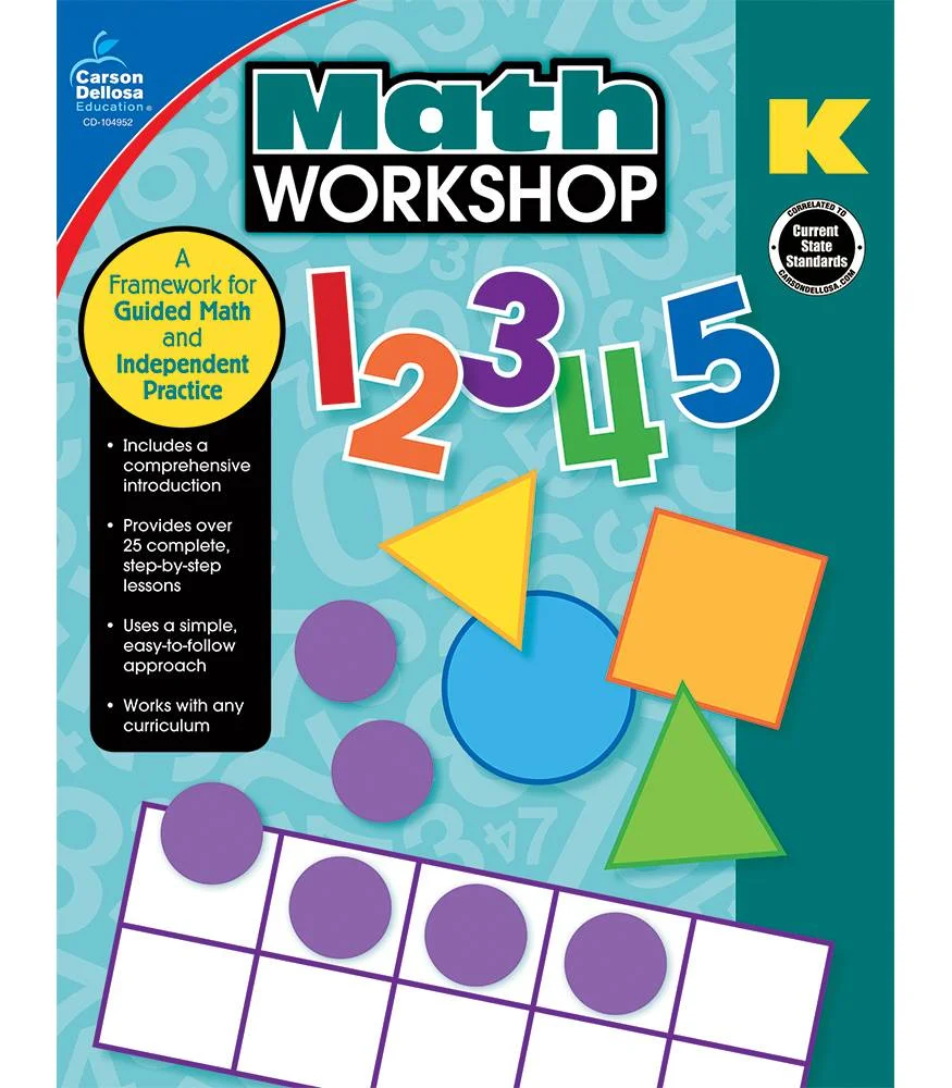 A book cover with numbers and shapes