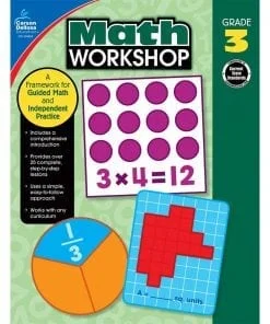 A book cover with pictures of math and numbers.
