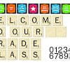 A bunch of scrabble tiles with numbers on them