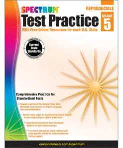 Spectrum test practice grade 5 book cover
