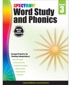 Spectrum word study and phonics workbook grade 3