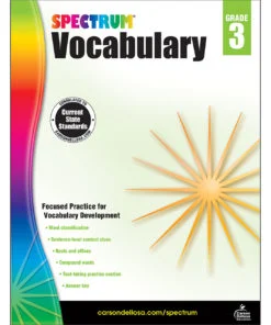 Spectrum Vocabulary workbook cover, Grade 3