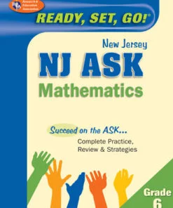A book cover with the words " new jersey nj ask mathematics " on it.