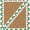 A very hungry caterpillar border on a brown background.