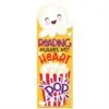 A yellow bookmarker with popcorn and the words reading makes my heart pop.
