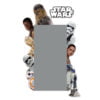 A star wars picture frame with many different characters