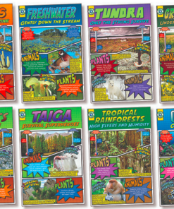 A series of books about animals and their habitat.