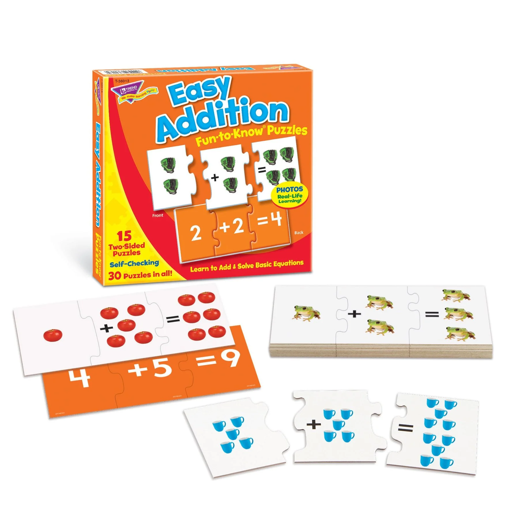 A set of cards with numbers and shapes on them.
