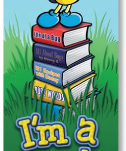 A stack of books with the words " i 'm a book " on top.