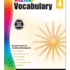A book cover with words in the background
