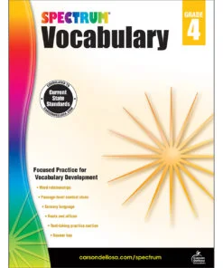 Spectrum Vocabulary workbook cover, Grade 4
