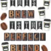 A coffee themed bulletin board with the words " this brew is the perfect blend ".