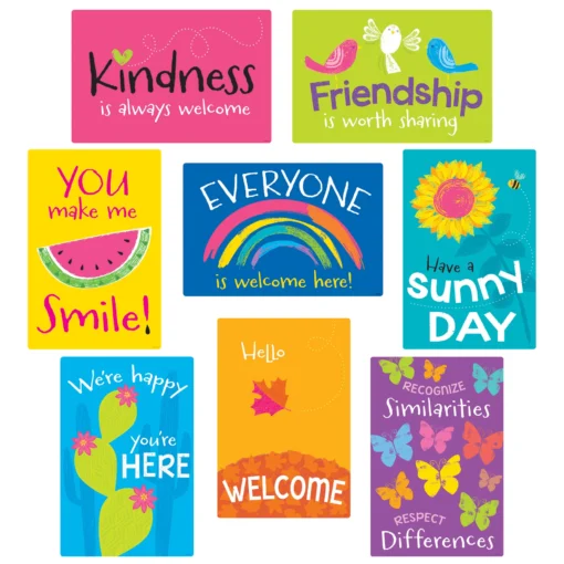 A variety of cards with the word A Welcome Place Learning Set on them.