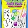 A book cover with pictures of math facts and numbers.
