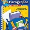 A book cover with writing paragraphs written in pencil.