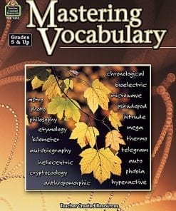 A book cover with leaves and words