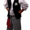 A man in pirate costume standing with hands on hips.