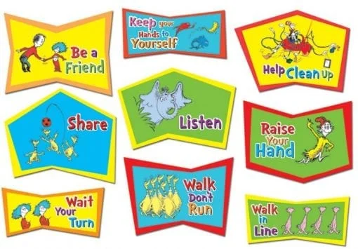 Dr. Seuss Classroom Rules Bulletin Board Set