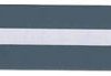 A picture of the top of a blue and white strip.