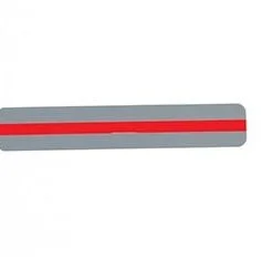A red and grey strip of tape is shown.