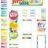 A set of colorful stickers and labels for the classroom.