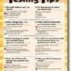 A poster with several different tips for testing.