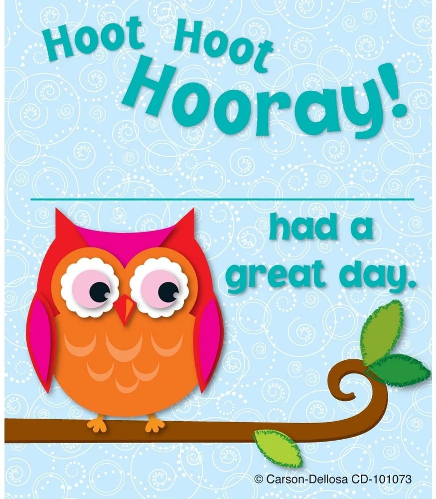 A card with an owl on it