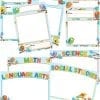 A set of different frames with birds and flowers.