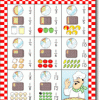 A sheet of pizza themed fractions with chef