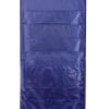 A blue bag is sitting on the floor