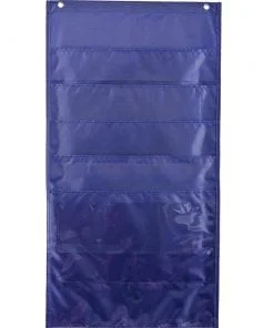 A blue bag is sitting on the floor