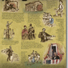 A poster of various people and activities.