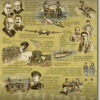 A poster of military men and their aircraft.