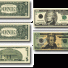 A series of five different bills, one for the first and two for the second.