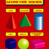 A poster of geometric solids with names on it.