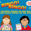 A book cover with two children and the words bingo.