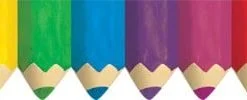Two pencils with a blue and purple one.