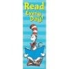 A bookmark with the cat in the hat reading