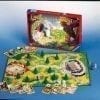 A board game with trees and cards on it.