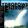 A waterfall with the words hydropower energy written in front of it.