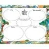 A story web poster with colorful frame