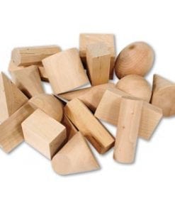 A pile of wooden blocks sitting on top of each other.