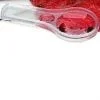 A spoon with some red stuff on it