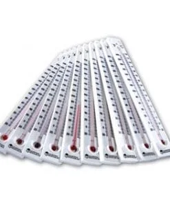 A group of 1 2 rulers with red lines on each side.