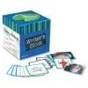 A box of cards with pictures and words.