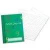 A green book with numbers on it