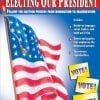 A book cover with an american flag and the words " vote !"